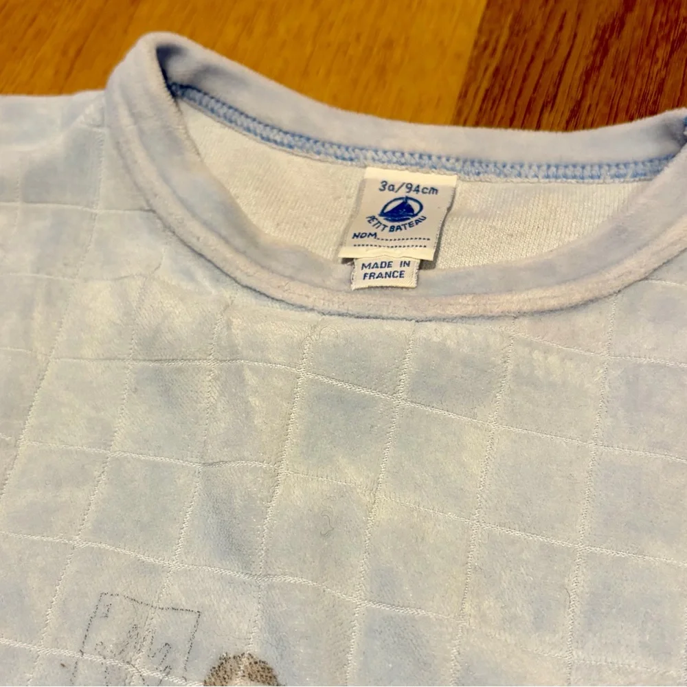 Petit Bateau Light Blue Kids Pajama Set‎